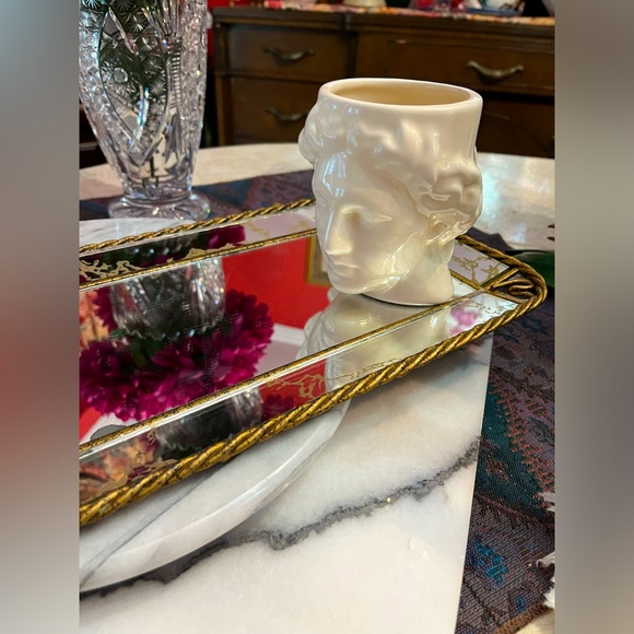 Collectible Sculpted Ceramic Greek Apollo White Mug, God of Music & Poetry - Picture 3 of 13